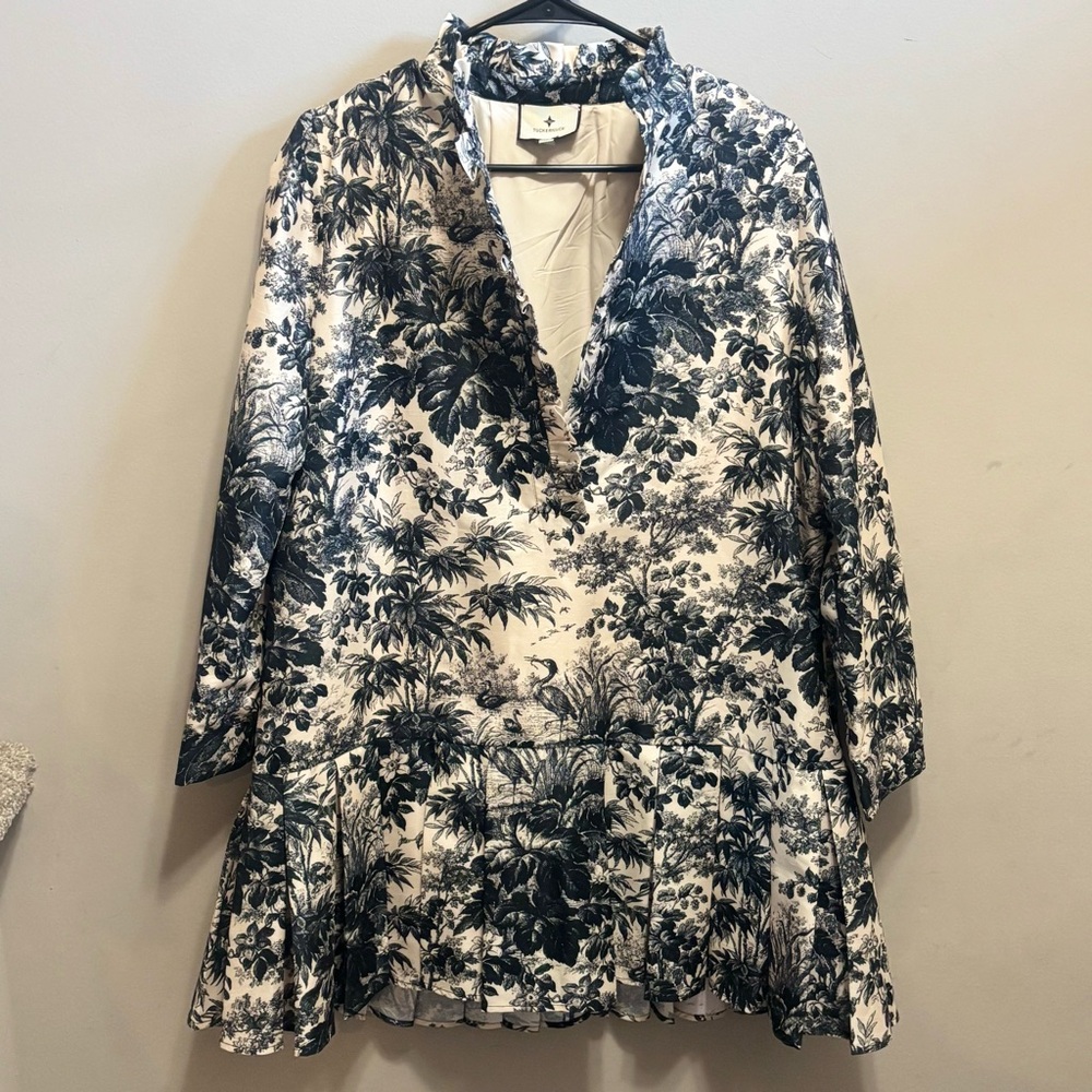 Tuckernuck Women’s Medium Noir Cypress Toile Tate Dress Cottagecore NWOT